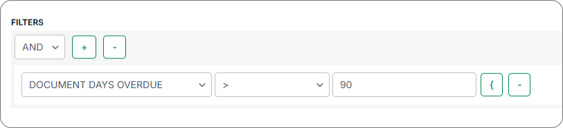 Add complex filters to dynamic reports